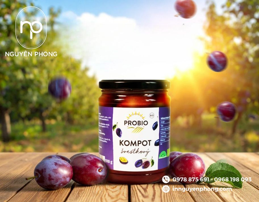 Mẫu tem dán mận sấy đẹp 